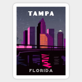 Tampa, Florida, USA.Retro travel poster Sticker